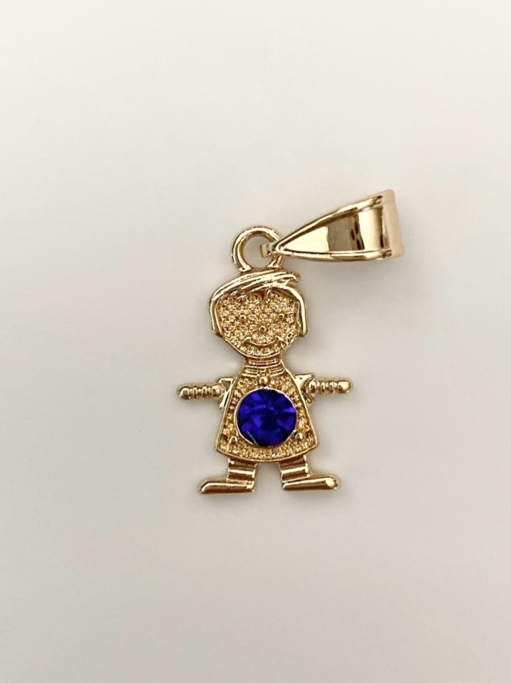September (Blue Sapphire) Plated Gold Birthstone Pendant